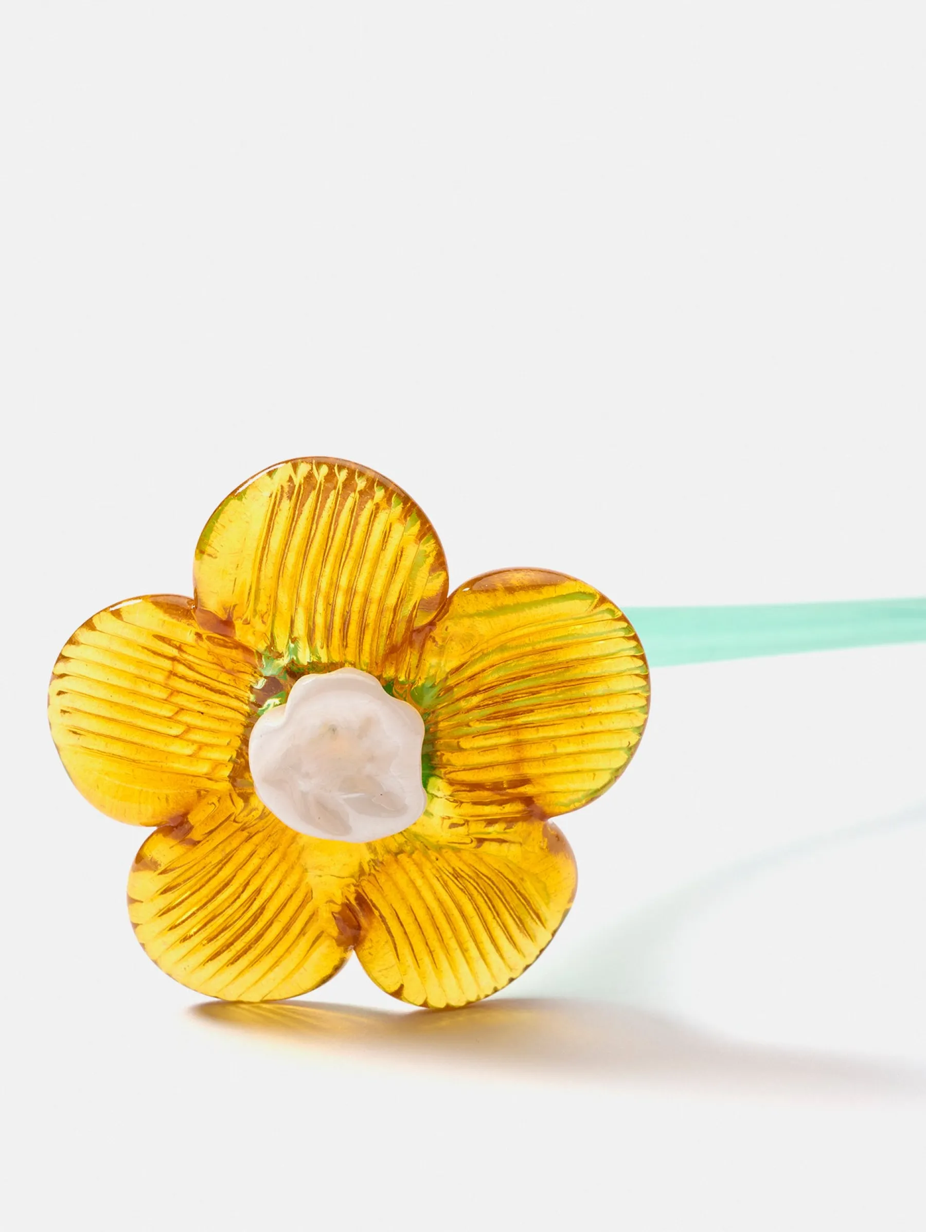 mouthblown_crystal_flower_1-1.webp Discount HOFF MOUTHBLOWN CRYSTAL FLOWER MUSTARD